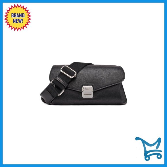 Vegan Leather Crossbody Bag with Organizational Pockets and Adjustable Strap